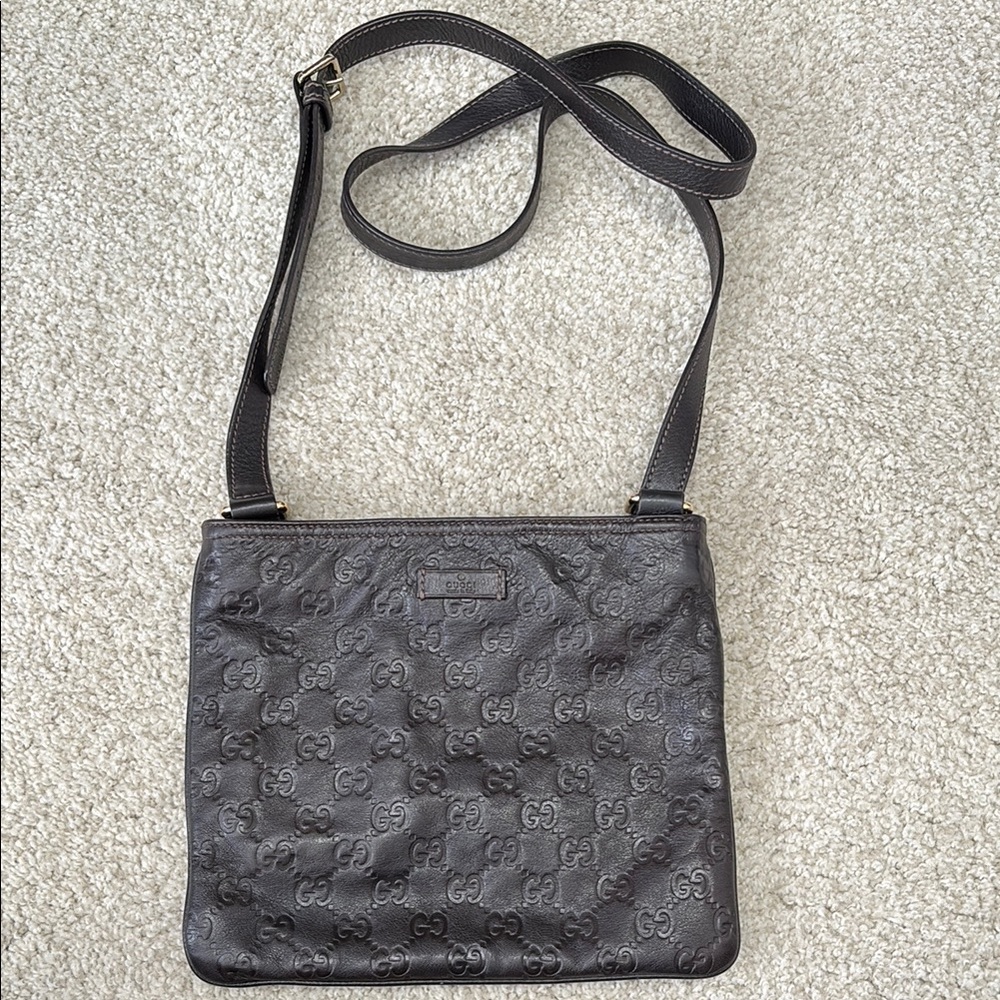 Authentic Gucci GG Guccissima Crossbody Handbag